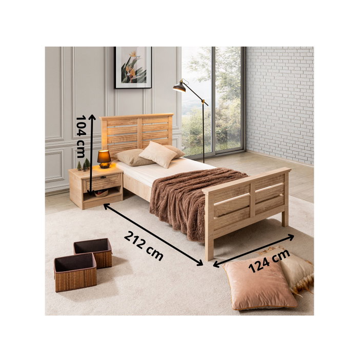 Hanah Home Cama Individual Polo Marrón